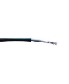 D-Link Cat6 FTP 23 AWG PVC/PVC double layer UV protected, Outdoor Cable- 305m/Roll - Black Colour